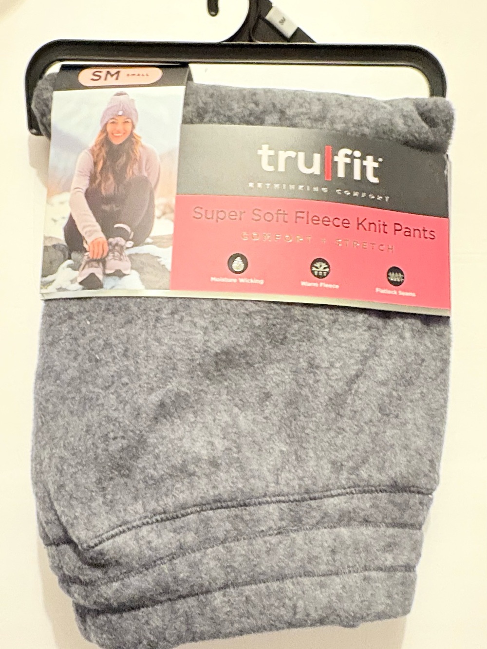 Tru|fit Super Soft Fleece Knit Pants - Gray